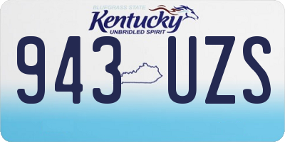 KY license plate 943UZS