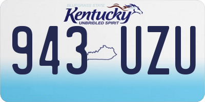 KY license plate 943UZU