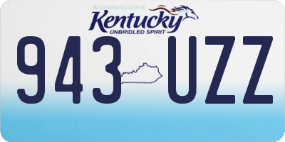 KY license plate 943UZZ