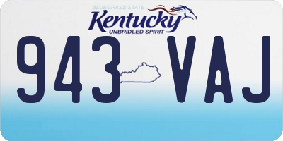 KY license plate 943VAJ