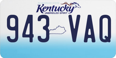 KY license plate 943VAQ