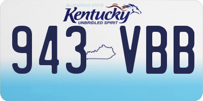 KY license plate 943VBB