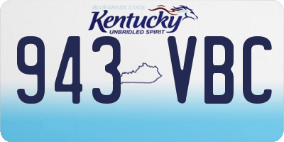 KY license plate 943VBC