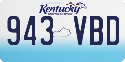 KY license plate 943VBD