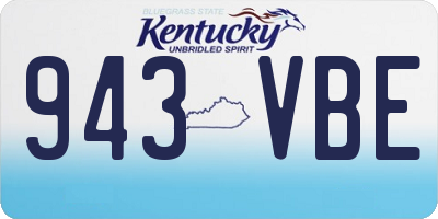 KY license plate 943VBE