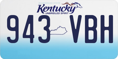 KY license plate 943VBH