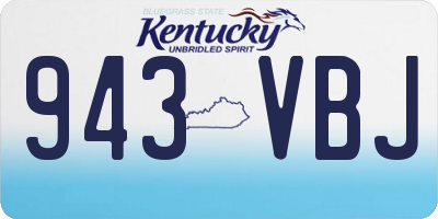 KY license plate 943VBJ