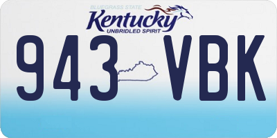 KY license plate 943VBK