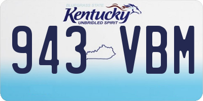 KY license plate 943VBM