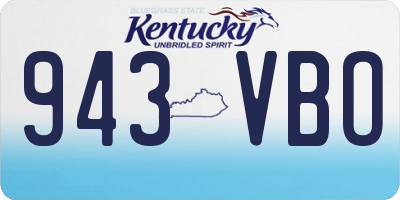 KY license plate 943VBO