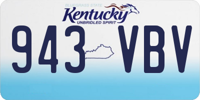 KY license plate 943VBV
