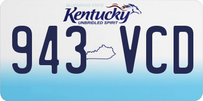 KY license plate 943VCD