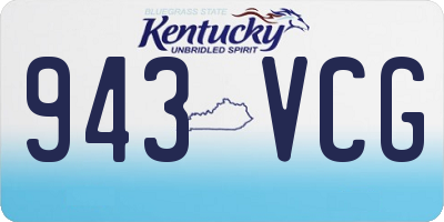 KY license plate 943VCG
