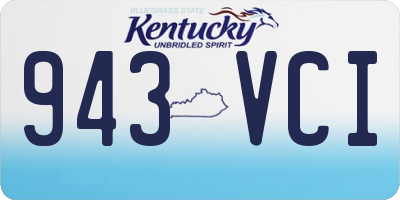 KY license plate 943VCI