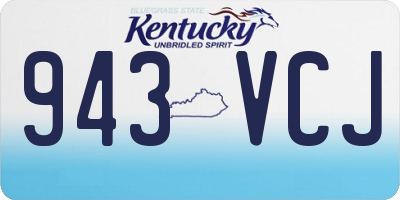 KY license plate 943VCJ