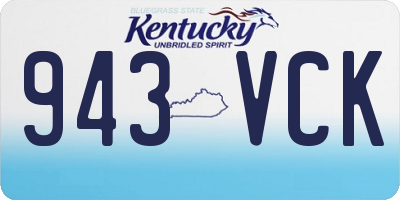 KY license plate 943VCK