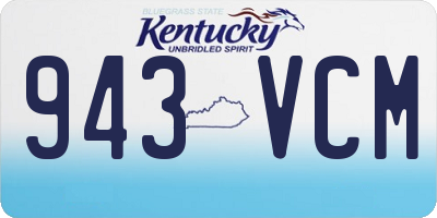 KY license plate 943VCM