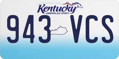 KY license plate 943VCS