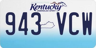 KY license plate 943VCW