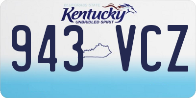 KY license plate 943VCZ