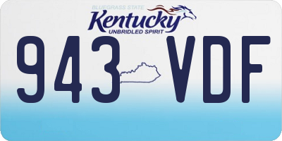 KY license plate 943VDF