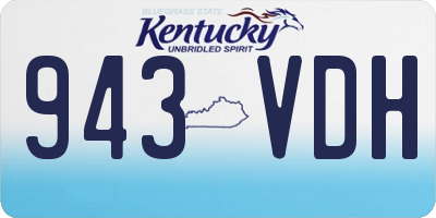 KY license plate 943VDH