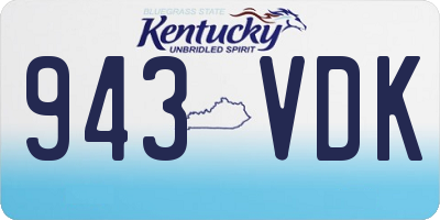 KY license plate 943VDK