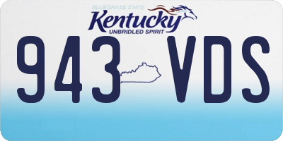 KY license plate 943VDS
