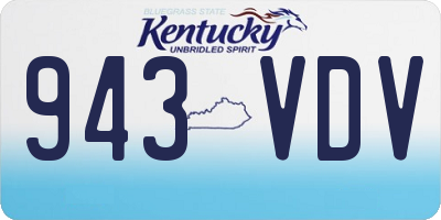 KY license plate 943VDV