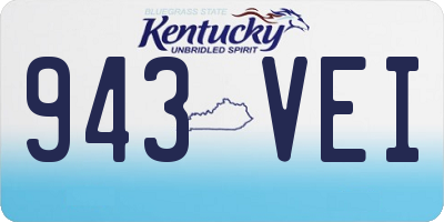 KY license plate 943VEI