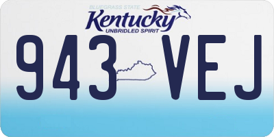 KY license plate 943VEJ