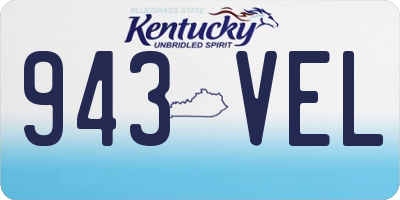 KY license plate 943VEL
