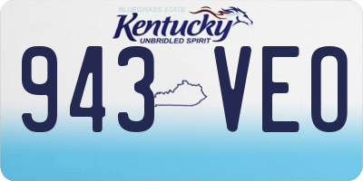 KY license plate 943VEO