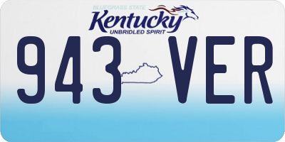 KY license plate 943VER