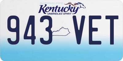 KY license plate 943VET