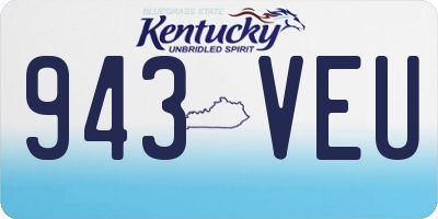 KY license plate 943VEU
