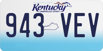 KY license plate 943VEV