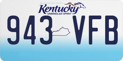 KY license plate 943VFB