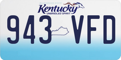 KY license plate 943VFD