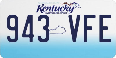 KY license plate 943VFE
