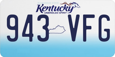 KY license plate 943VFG