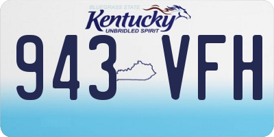 KY license plate 943VFH