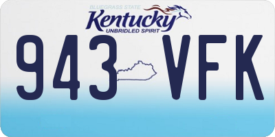 KY license plate 943VFK