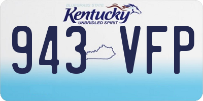 KY license plate 943VFP