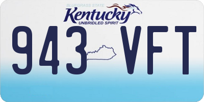 KY license plate 943VFT