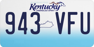 KY license plate 943VFU