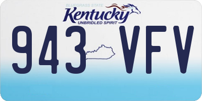 KY license plate 943VFV