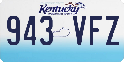 KY license plate 943VFZ