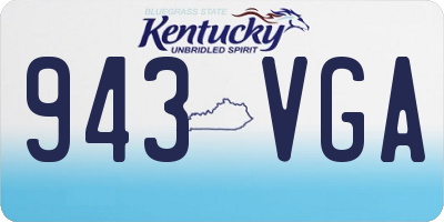 KY license plate 943VGA