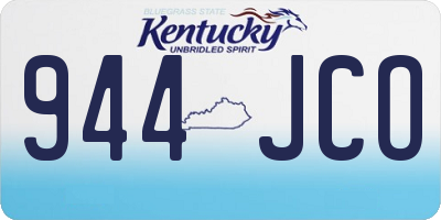 KY license plate 944JCO